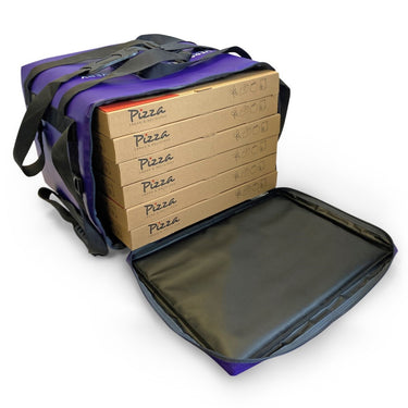 Versapak Insulated Pizza Delivery Carrying Bag with Pizza Boxes Open Lid